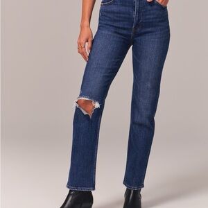 Abercrombie & Fitch the ankle straight ultra high rise jeans size 6